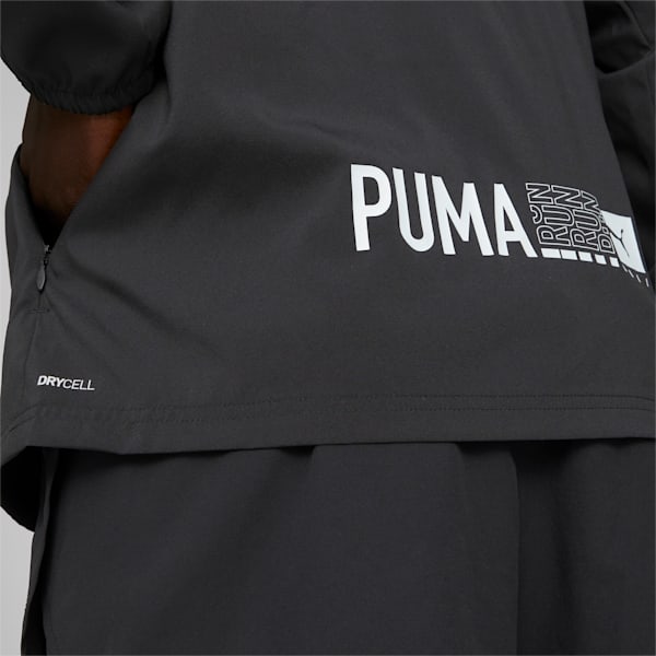 RUN PLCD HOODED Men's Jacket, Puma Black, extralarge-AUS
