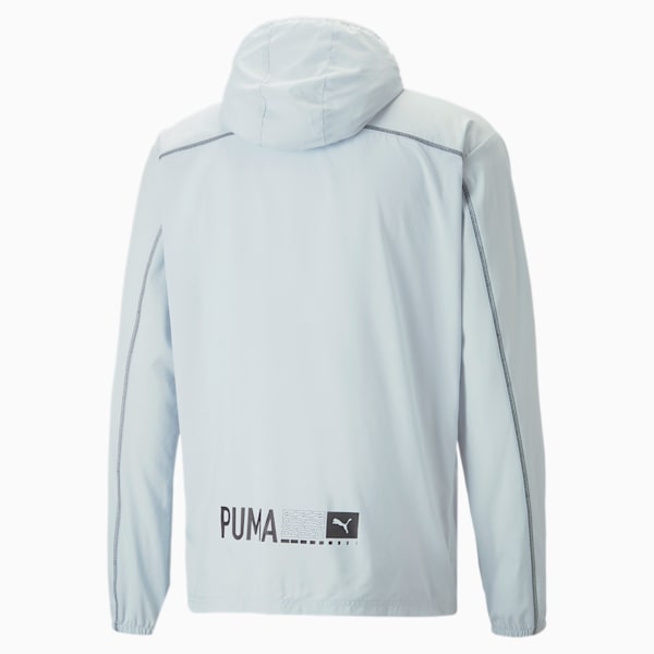 PLCD Hooded Running Jacket Men, Platinum Gray