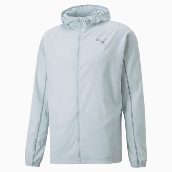 PLCD Hooded Running Jacket Men, Platinum Gray