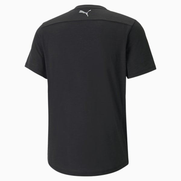 Playera para correr de manga corta con logotipo para hombre Performance, Puma Black, extralarge