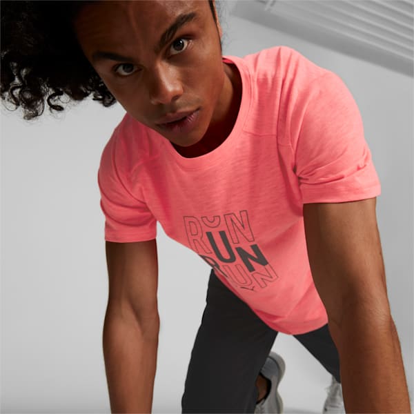 Performance Logo Men's Running T-Shirt, Sunset Glow, extralarge-IND