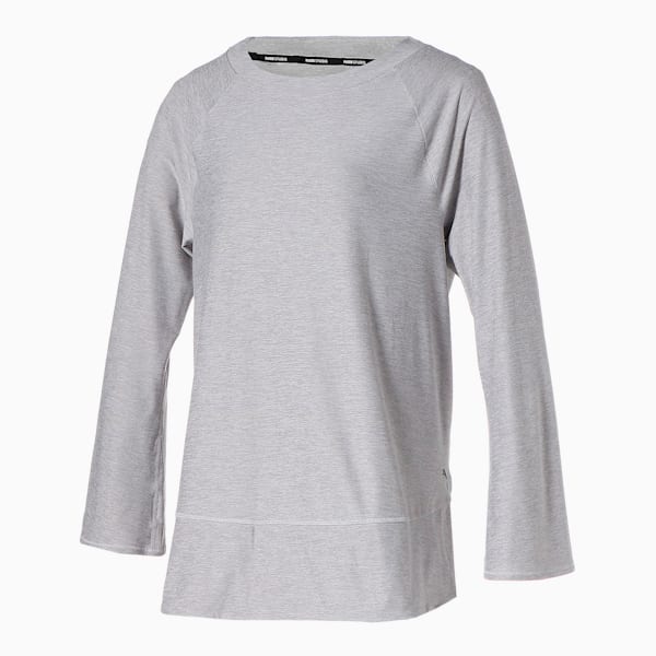 Camiseta de entrenamiento con manga acampanada Maternity para mujer, Light Gray Heather
