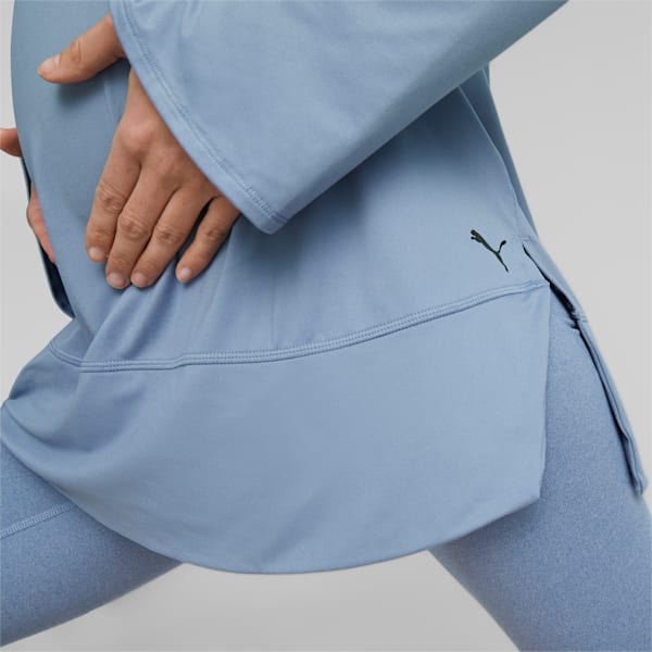 Maternity Bell Sleeve Training Top Women, Filtered Ash