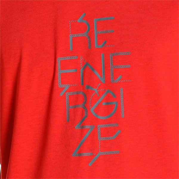 Performance Slogan Men's T-Shirt, Burnt Red, extralarge-IND