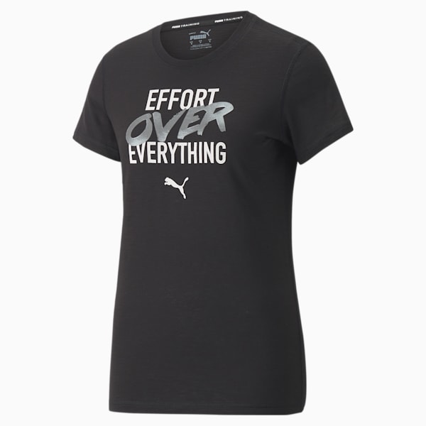 Performance Slogan Short Sleeve Training Women's T-Shirt, Puma Black, extralarge-IDN