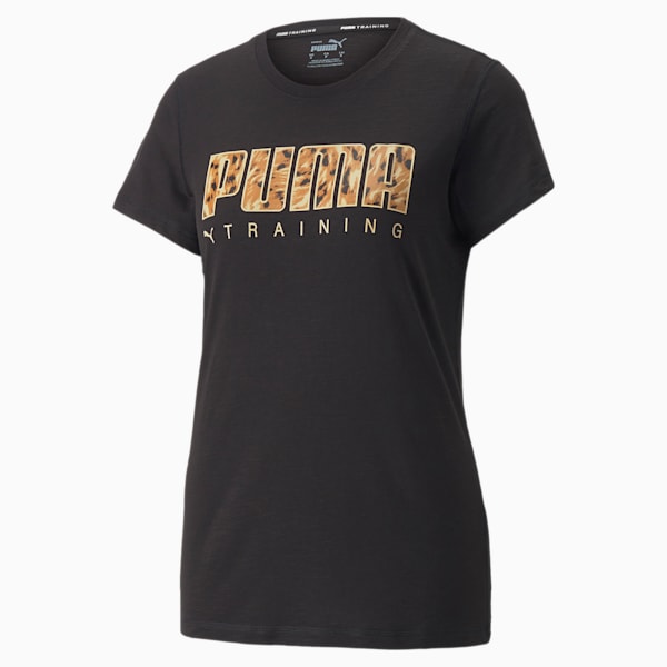 Performance Logo Women's Training T-Shirt, Puma Black, extralarge-IND