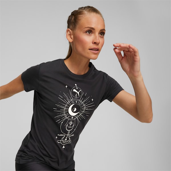 Performance Femme Women's Graphic Training T-Shirt, Puma Black, extralarge-IND