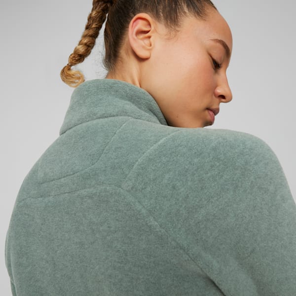 SEASONS Women's Full-Zip Running Fleece, Eucalyptus, extralarge-GBR
