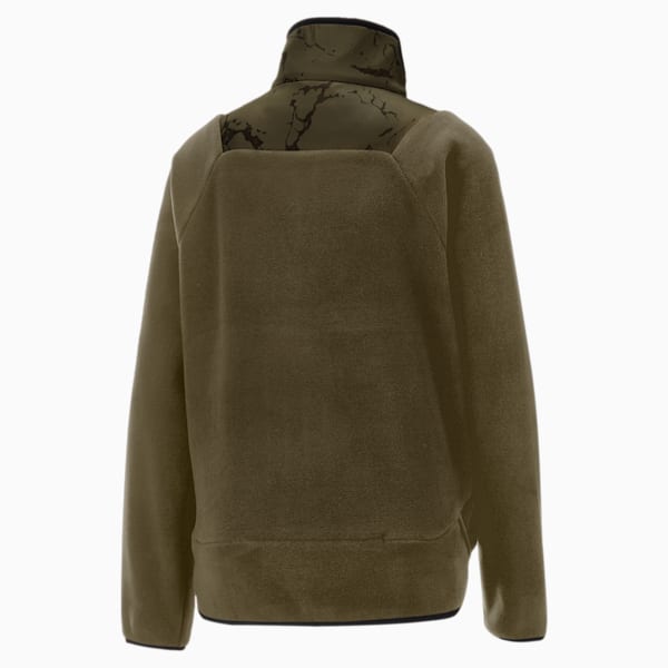 SEASONS Fleece Running Pullover Women, Deep Olive