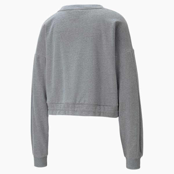 Train French Terry Women's Crew Neck Sweatshirt, Medium Gray Heather, extralarge