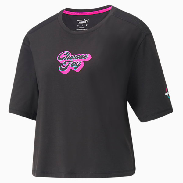 Playera corta de entrenamiento para mujer PUMA x Barbells for Boobs, Puma Black, extralarge