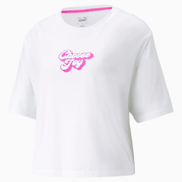 Playera corta de entrenamiento para mujer PUMA x Barbells for Boobs, Puma White, extralarge