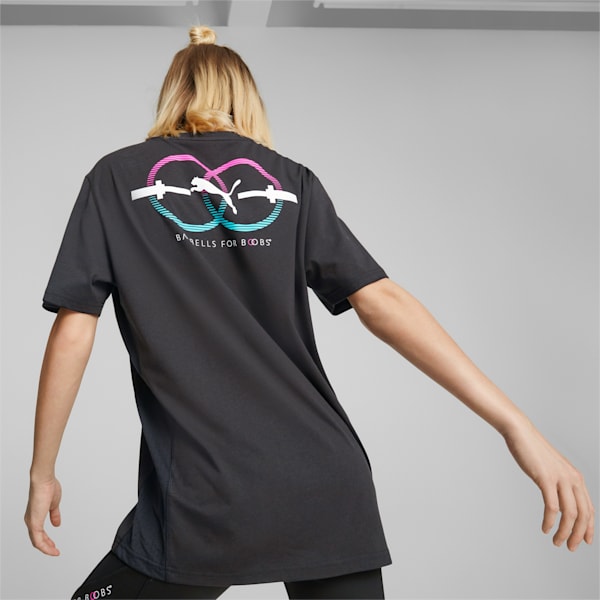 PUMA x BARBELLS FOR BOOBS Training Tee, Puma Black, extralarge