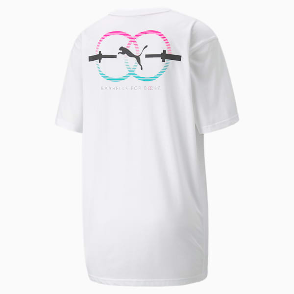 PUMA x BARBELLS FOR BOOBS Training Tee, Puma White, extralarge