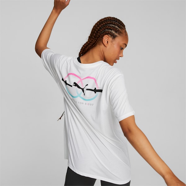 PUMA x BARBELLS FOR BOOBS Training Tee, Puma White, extralarge