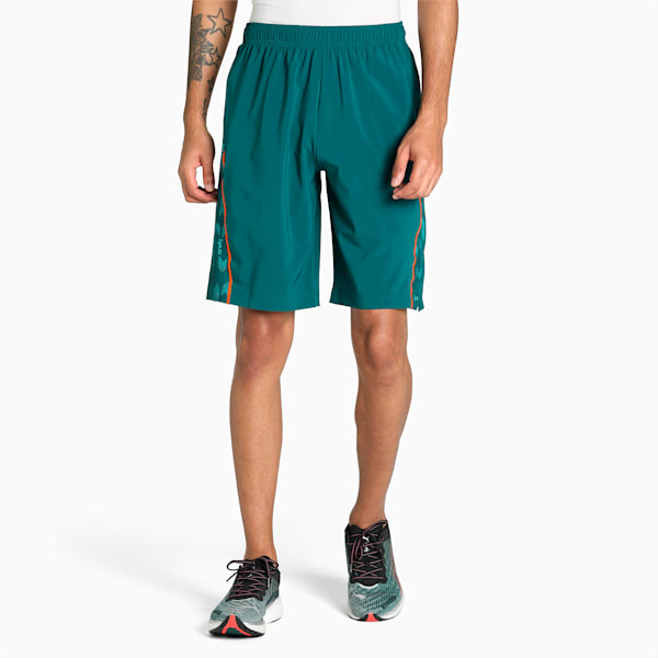 PUMA x one8 Men's Regular Fit Shorts, Varsity Green, extralarge-IND