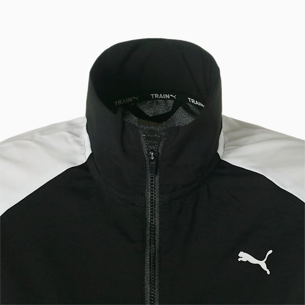 ウィメンズ トレーニング PUMA FIT ロゴ カラーブロック ウーブンジャケット, Puma Black-Puma White, extralarge-JPN