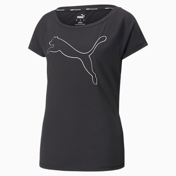 ウィメンズ トレーニング フェイバリット ジャージー キャット 半袖 Tシャツ, Puma Black, extralarge-JPN