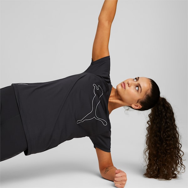 ウィメンズ トレーニング FAVORITE キャット 半袖 Tシャツ, Puma Black