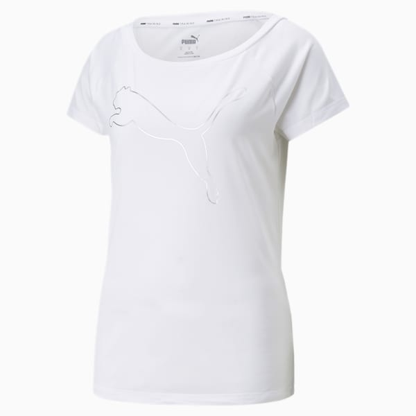 ウィメンズ トレーニング フェイバリット ジャージー キャット 半袖 Tシャツ, Puma White, extralarge-JPN