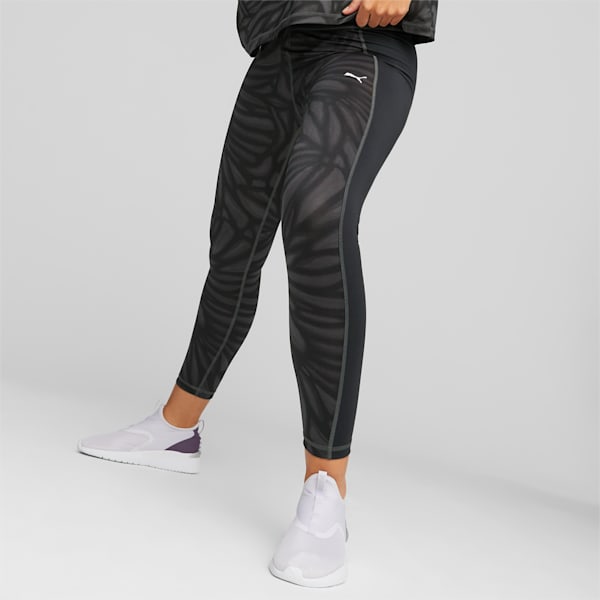 ウィメンズ トレーニング FAVORITE AOP ハイウエスト 7/8 タイツ, PUMA Black-Asphalt