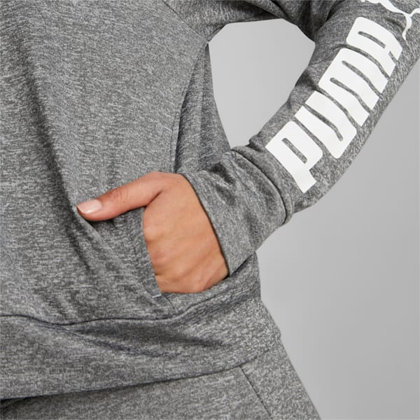 ウィメンズ トレーニング PUMA FIT テックニットフルジップ フーテッド ジャケット, Medium Gray Heather, extralarge-JPN