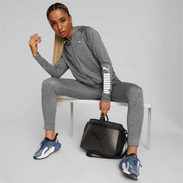 ウィメンズ トレーニング PUMA FIT テックニットフルジップ フーテッド ジャケット, Medium Gray Heather, extralarge-JPN