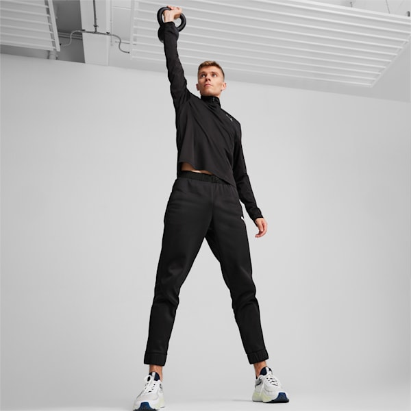 メンズ トレーニング トレインオールデイ パワーフリース ジョガー パンツ, PUMA Black-White cat, extralarge-JPN