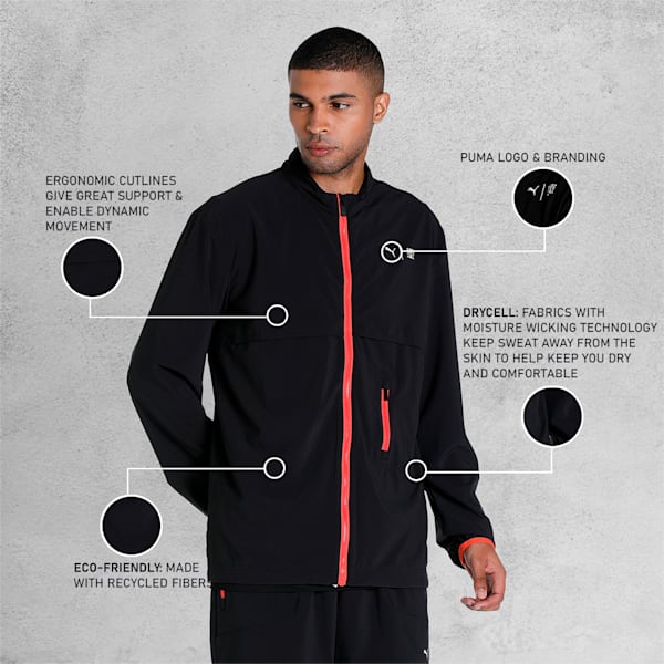 PUMA x FIRST MILE Woven Running Jacket Men, Puma Black, extralarge-IND