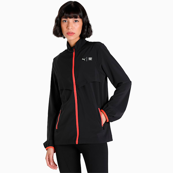 PUMA x FIRST MILE Woven Running Jacket Women, Puma Black, extralarge-IND