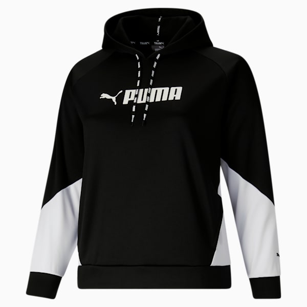 PUMA Fit Tech Knit Pullover Women's Training Hoodie, Puma Black, extralarge