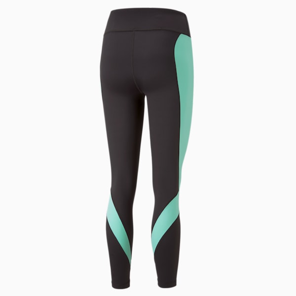 Train Fit Women's High Waist 7/8 Training Leggings, PUMA Black-Electric Peppermint, extralarge