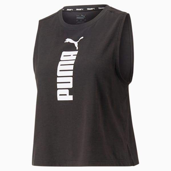 Camiseta sin mangas de entrenamiento PUMA Fit Tri-blend para mujer, PUMA Black, extralarge