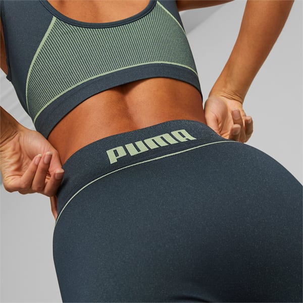 FormKnit Seamless Training Leggings Women, Dark Night-Fizzy Lime