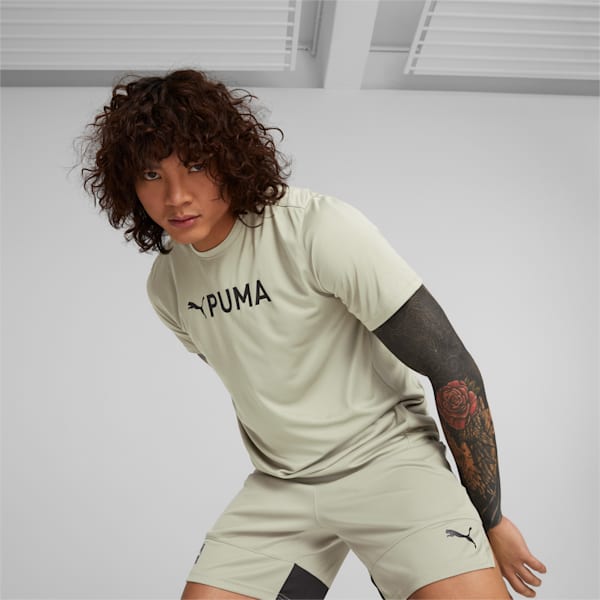PUMA Fit Logo Graphic Men's Training Tee, Birch Tree
