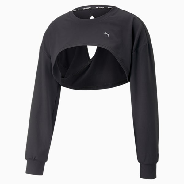 Forever Luxe Cloudspun Women's Crop Top, PUMA Black, extralarge-IND