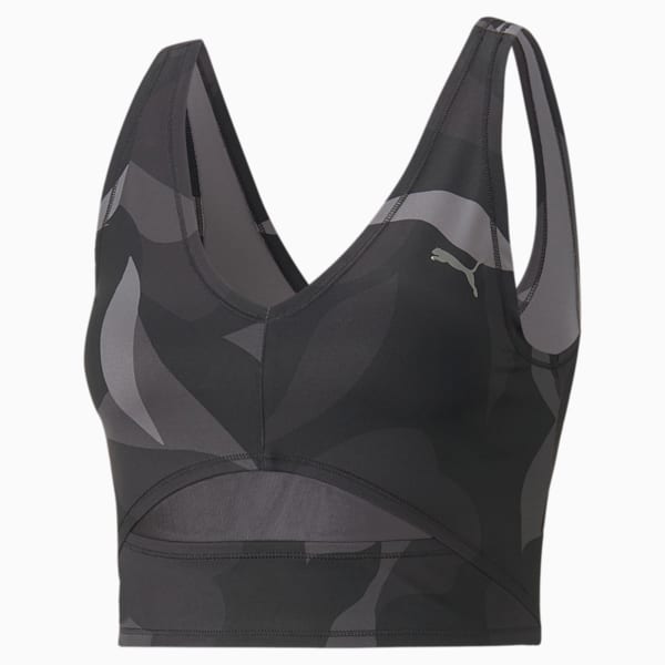 Studio All Over Print Women's Crop Top, PUMA Black-FLORISTA, extralarge-IND