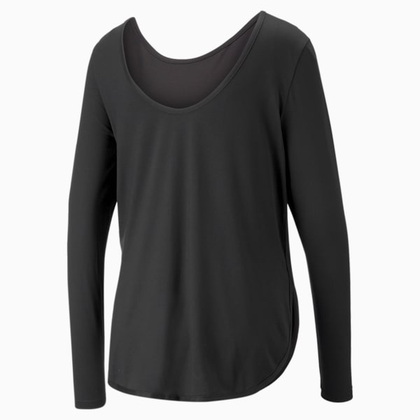 Studio Yogini Lite Women's T-Shirt, PUMA Black, extralarge-IND