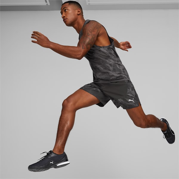 Run Favorite Men's Printed Running Singlet, PUMA Black-AOP