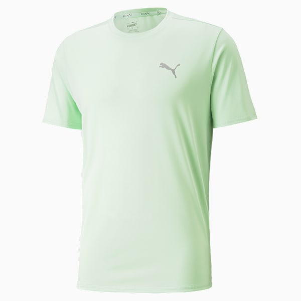 Run Favourite Heather Men's Running Tee, Light Mint, extralarge