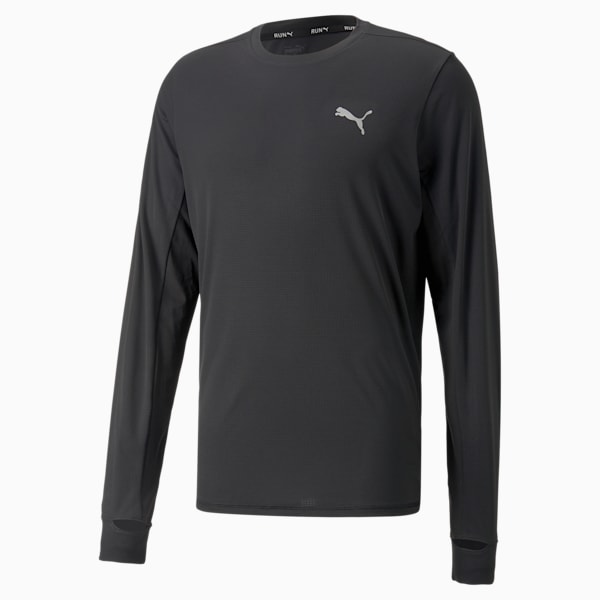 RUN FAVOURITE Long Sleeve Running Tee Men, PUMA Black, extralarge-GBR