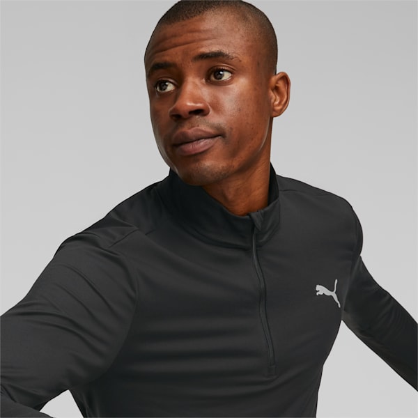Run Favorite 1/4 Zip Men's Running T-Shirt, PUMA Black, extralarge-IND