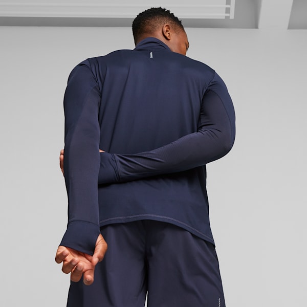 Run Favorite Men's Quarter-Zip Running Top, PUMA Navy, extralarge