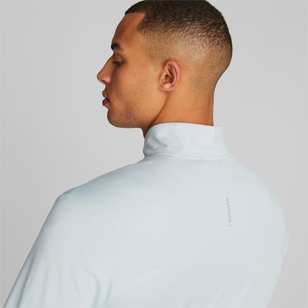 Run Favourite Quarter-Zip Running Top Men, Platinum Gray