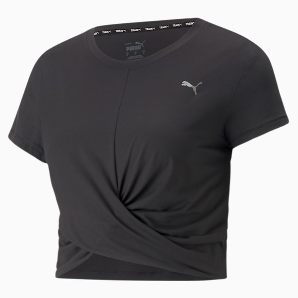 Studio Yogini Lite Twist Women's Crop Top, PUMA Black, extralarge-IND