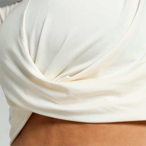 Studio Yogini Lite Twist Women's Training Crop Top, Sugared Almond, extralarge-IND