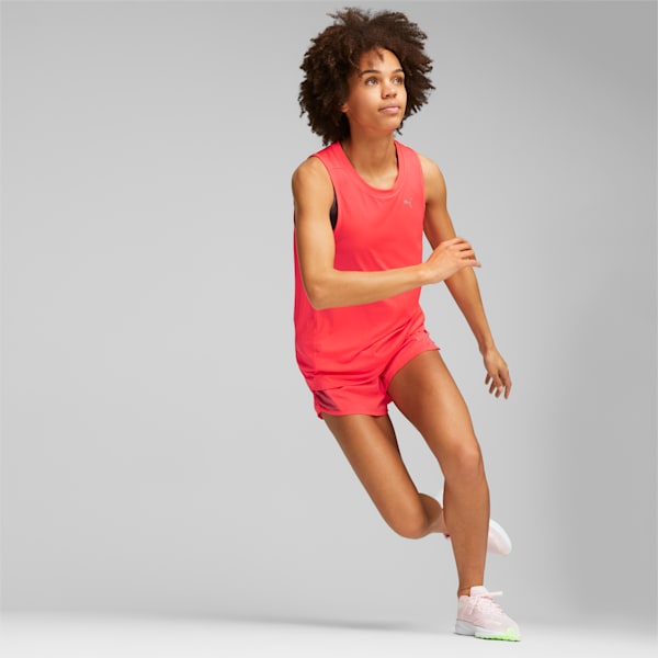Run Favourite Women's Running Tank Top, Fire Orchid, extralarge
