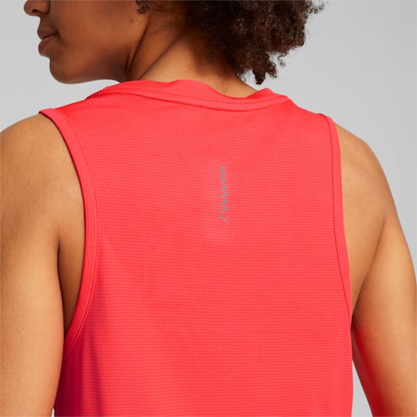 Camiseta sin mangas para correr Run Favourite para mujer, Fire Orchid, extralarge