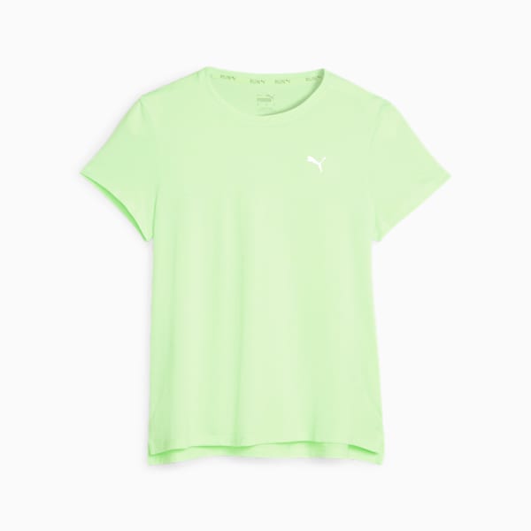 Playera para correr jaspeada Run Favourite para mujer, Speed Green Heather, extralarge