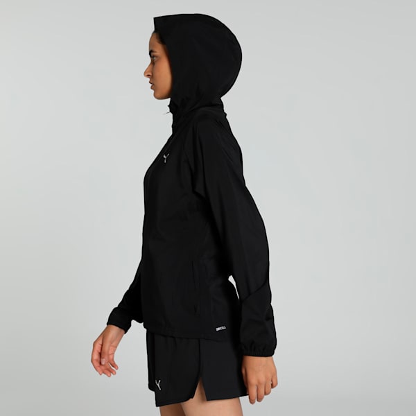 RUN FAV HOOD WOVEN Women's Hooded Jacket, PUMA Black, extralarge-IND